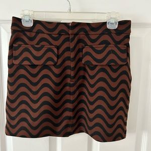 Simons 70s Brown and Black Skirt - Medium